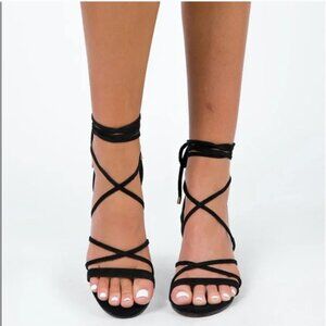 Billini Cleo Heels Black Suede 8 in box